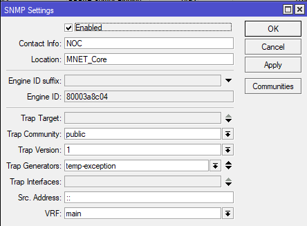 monitoring interface mikrotik via snmp