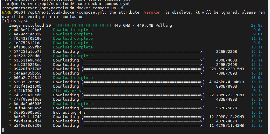 install nextcloud docker