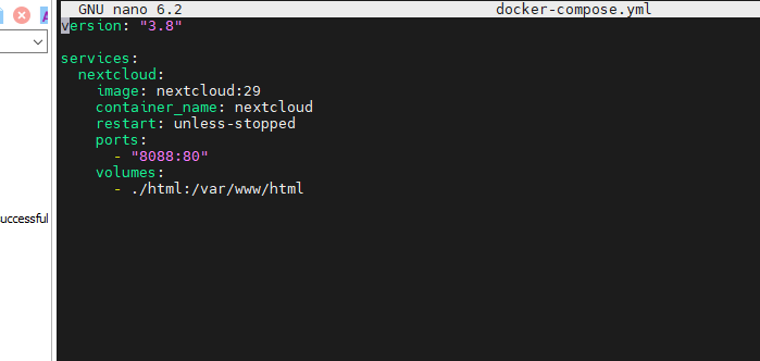 install nextcloud docker