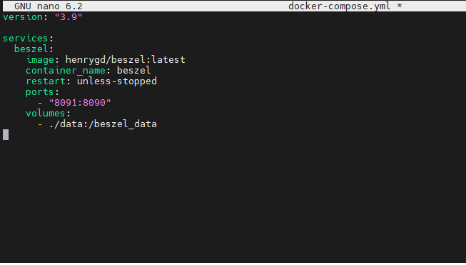 install beszel docker